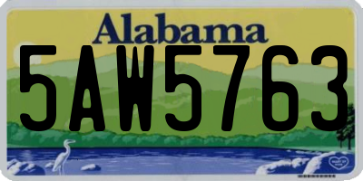 AL license plate 5AW5763