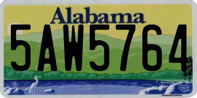 AL license plate 5AW5764