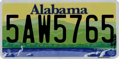 AL license plate 5AW5765