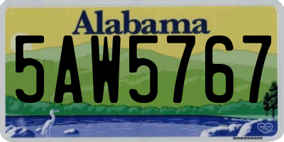 AL license plate 5AW5767