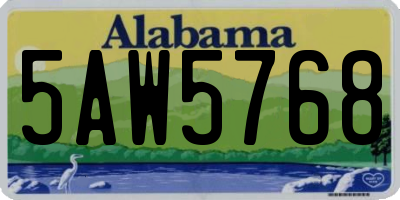 AL license plate 5AW5768