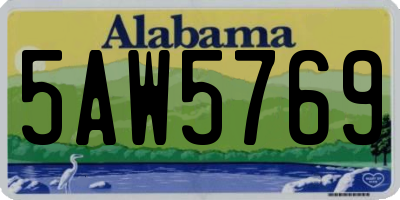 AL license plate 5AW5769