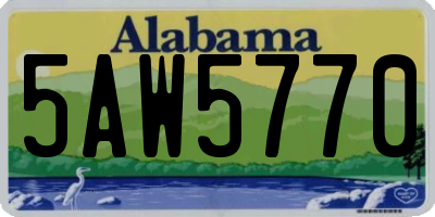 AL license plate 5AW5770