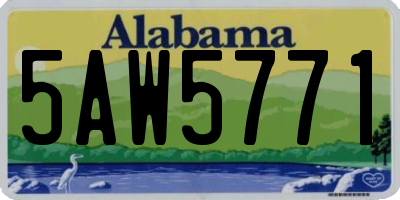 AL license plate 5AW5771