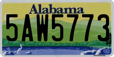 AL license plate 5AW5773