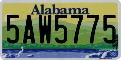 AL license plate 5AW5775