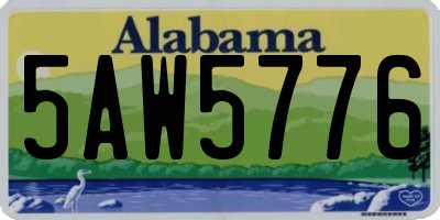 AL license plate 5AW5776