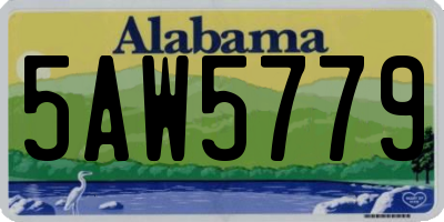 AL license plate 5AW5779