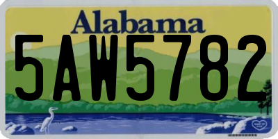 AL license plate 5AW5782