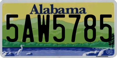 AL license plate 5AW5785
