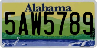AL license plate 5AW5789