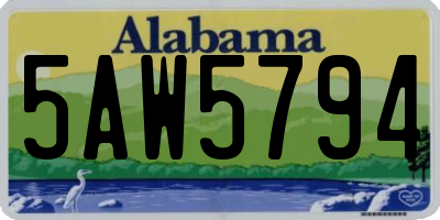AL license plate 5AW5794