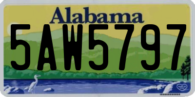 AL license plate 5AW5797