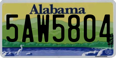 AL license plate 5AW5804