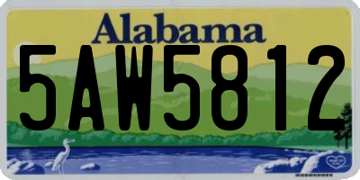 AL license plate 5AW5812