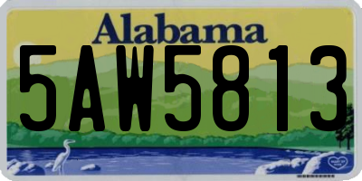AL license plate 5AW5813