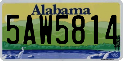 AL license plate 5AW5814