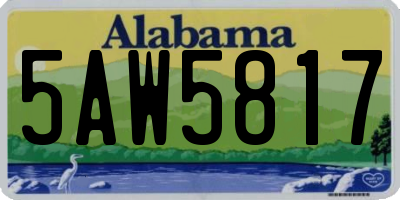 AL license plate 5AW5817