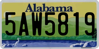 AL license plate 5AW5819