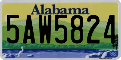 AL license plate 5AW5824
