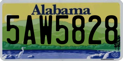 AL license plate 5AW5828