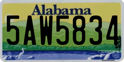 AL license plate 5AW5834