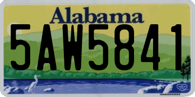 AL license plate 5AW5841
