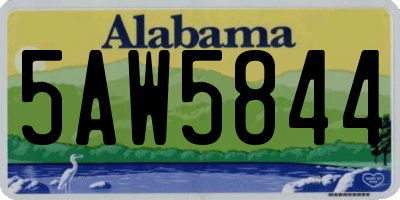 AL license plate 5AW5844