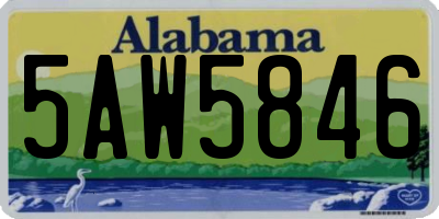 AL license plate 5AW5846
