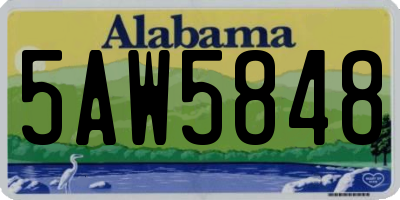AL license plate 5AW5848