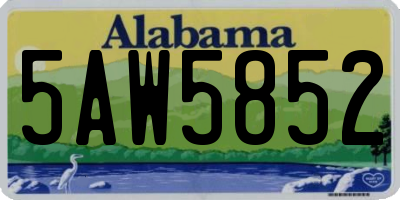 AL license plate 5AW5852