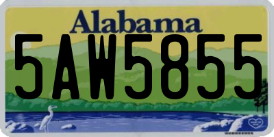 AL license plate 5AW5855