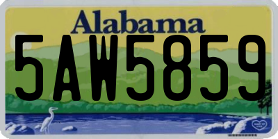 AL license plate 5AW5859