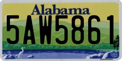 AL license plate 5AW5861