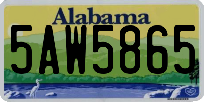 AL license plate 5AW5865