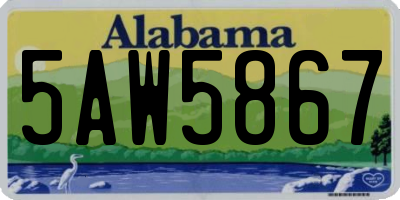 AL license plate 5AW5867