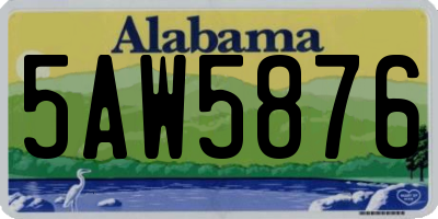 AL license plate 5AW5876