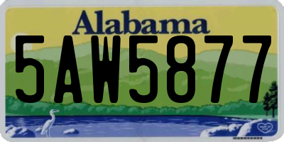AL license plate 5AW5877