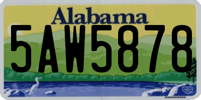 AL license plate 5AW5878