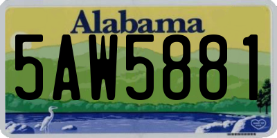 AL license plate 5AW5881