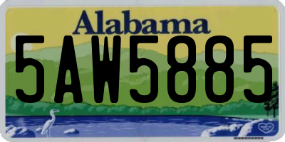 AL license plate 5AW5885