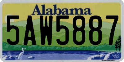 AL license plate 5AW5887