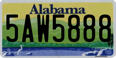 AL license plate 5AW5888