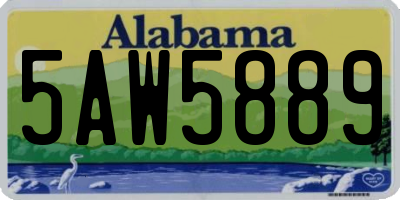 AL license plate 5AW5889