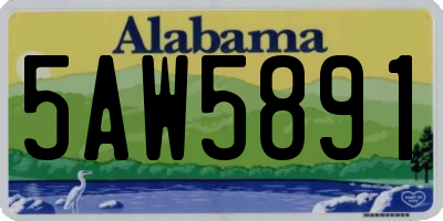 AL license plate 5AW5891