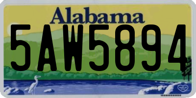 AL license plate 5AW5894