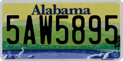 AL license plate 5AW5895