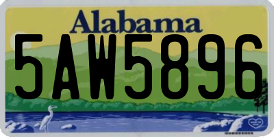 AL license plate 5AW5896