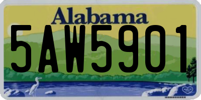 AL license plate 5AW5901