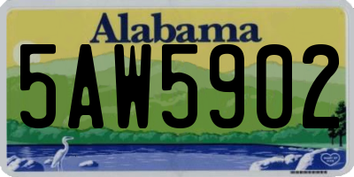AL license plate 5AW5902